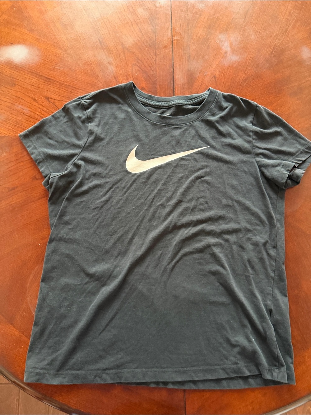 Nike Women’s Black Short Sleeve Tee with White Swoosh